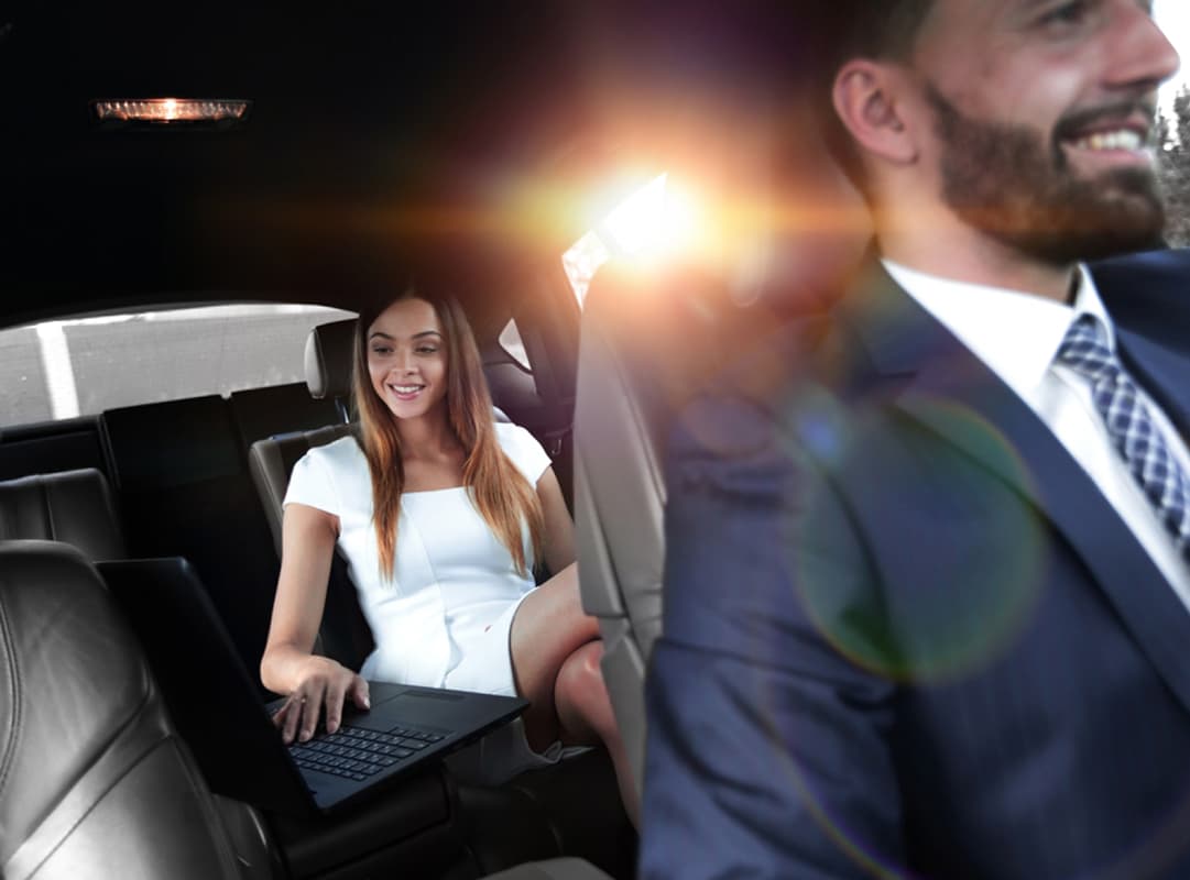 Professional chauffeurs in formal attire
