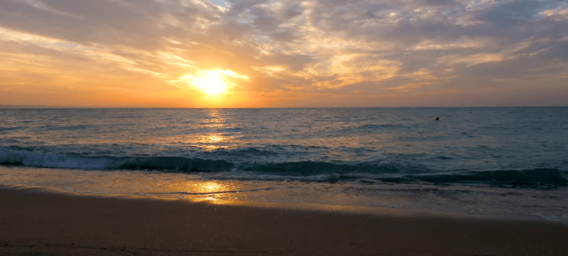 Clearwater Beach with white sand and turquoise waters